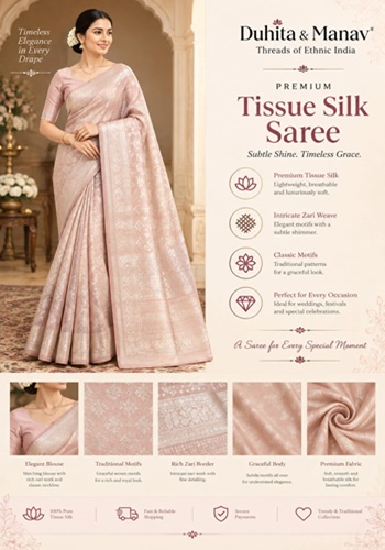 Premium Tissue Silk Saree