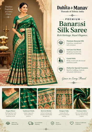 Premium Banarasi Silk Saree