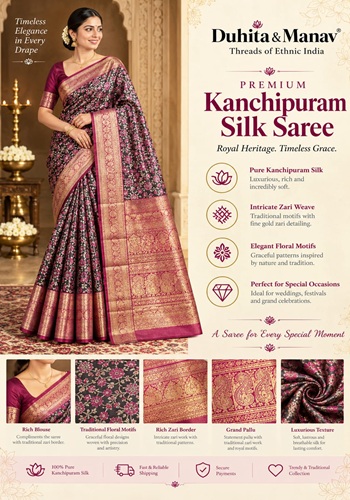 Premium Kanchipuram Silk Saree