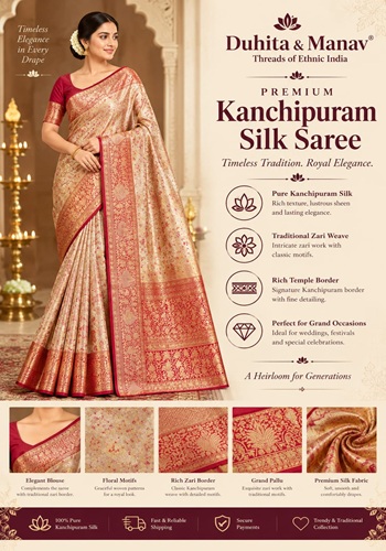 Premium Kanchipuram Silk Saree
