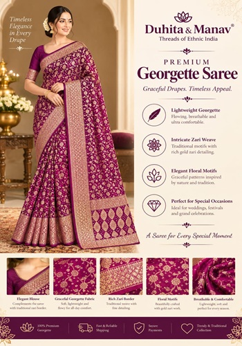 Premium Georgette Saree