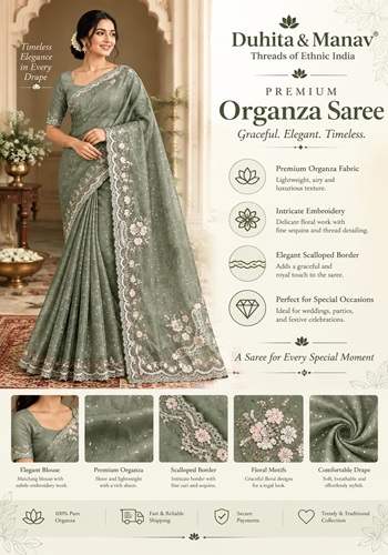 Premium Organza Saree