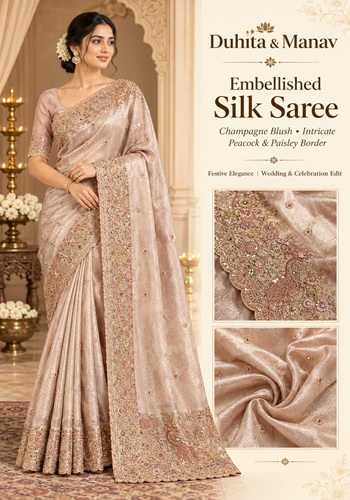 Embellished Silk Saree