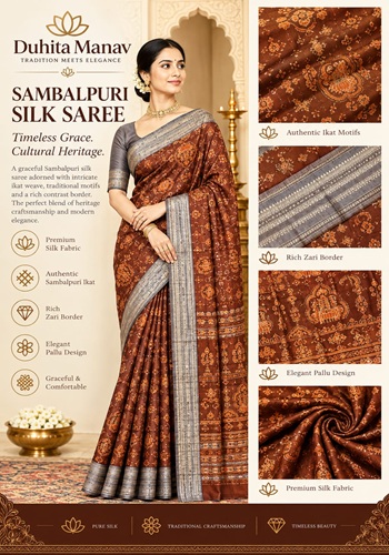 Sambalpuri Silk Saree – Heritage Weave & Royal Charm